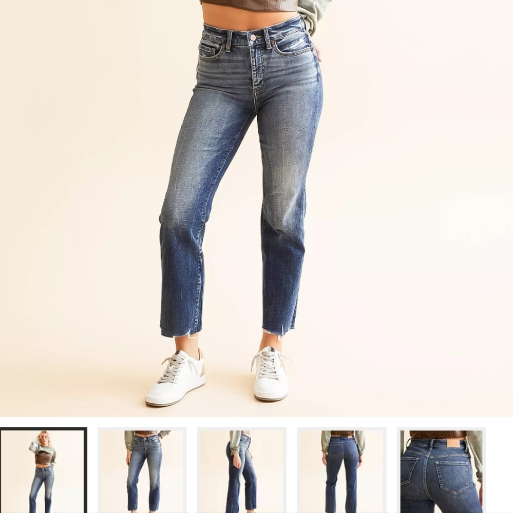 BKE Parker Universal Fit Highrise Cropped Straight Women's Size 28X28 Preppy